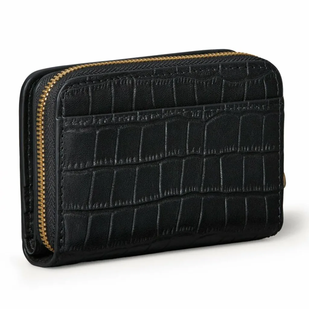 Hot Calvin Klein CK Croc Geldbörse Leder 13 cm black