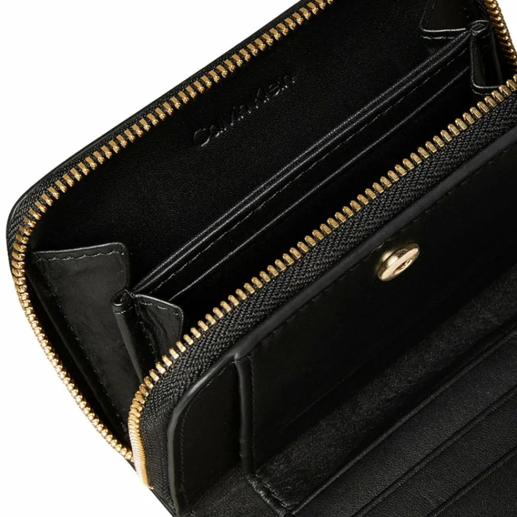 Hot Calvin Klein CK Croc Geldbörse Leder 13 cm black