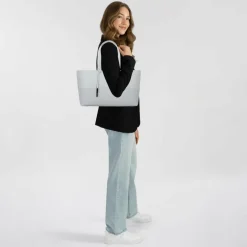 Discount Calvin Klein CK Mixmedia Shopper Tasche 39 cm grey