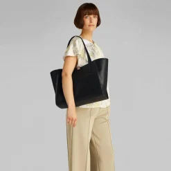 Calvin Klein Shopper|Schultertaschen<CK Mixmedia Shopper Tasche Leder 43 cm black