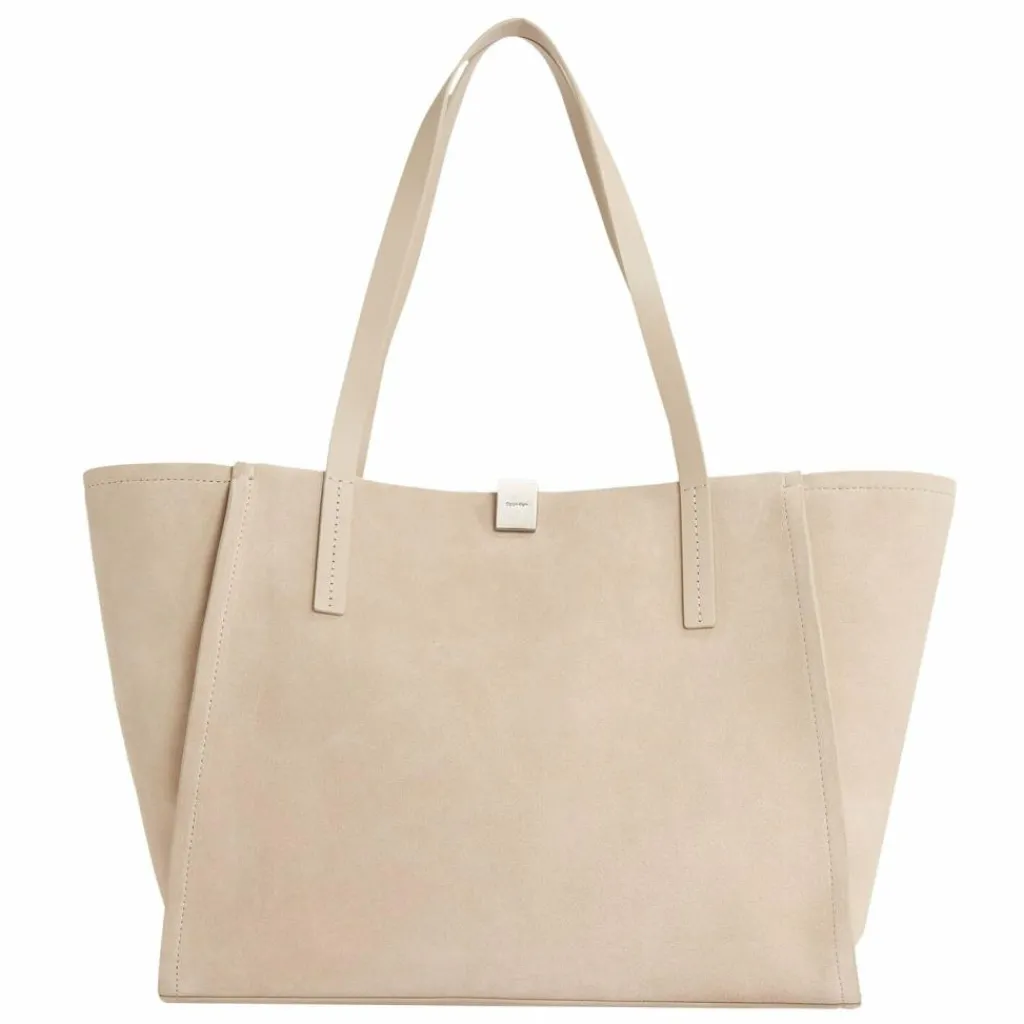 Best Calvin Klein CK Mixmedia Shopper Tasche Leder 43 cm grey