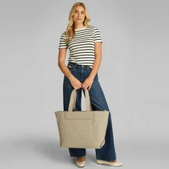 Calvin Klein Shopper|Schultertaschen<CK Raffia Shopper Tasche 61 cm brown