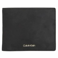Calvin Klein Herrengeldbörsen Querformat<CK Refined Geldbörse RFID Schutz Leder 11.5 cm black