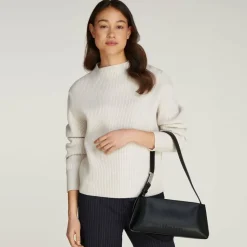 Hot Calvin Klein Embossed Schultertasche 31 cm ck black