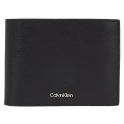 Calvin Klein Herrengeldbörsen Querformat<Epi Geldbörse Leder 12.5 cm black