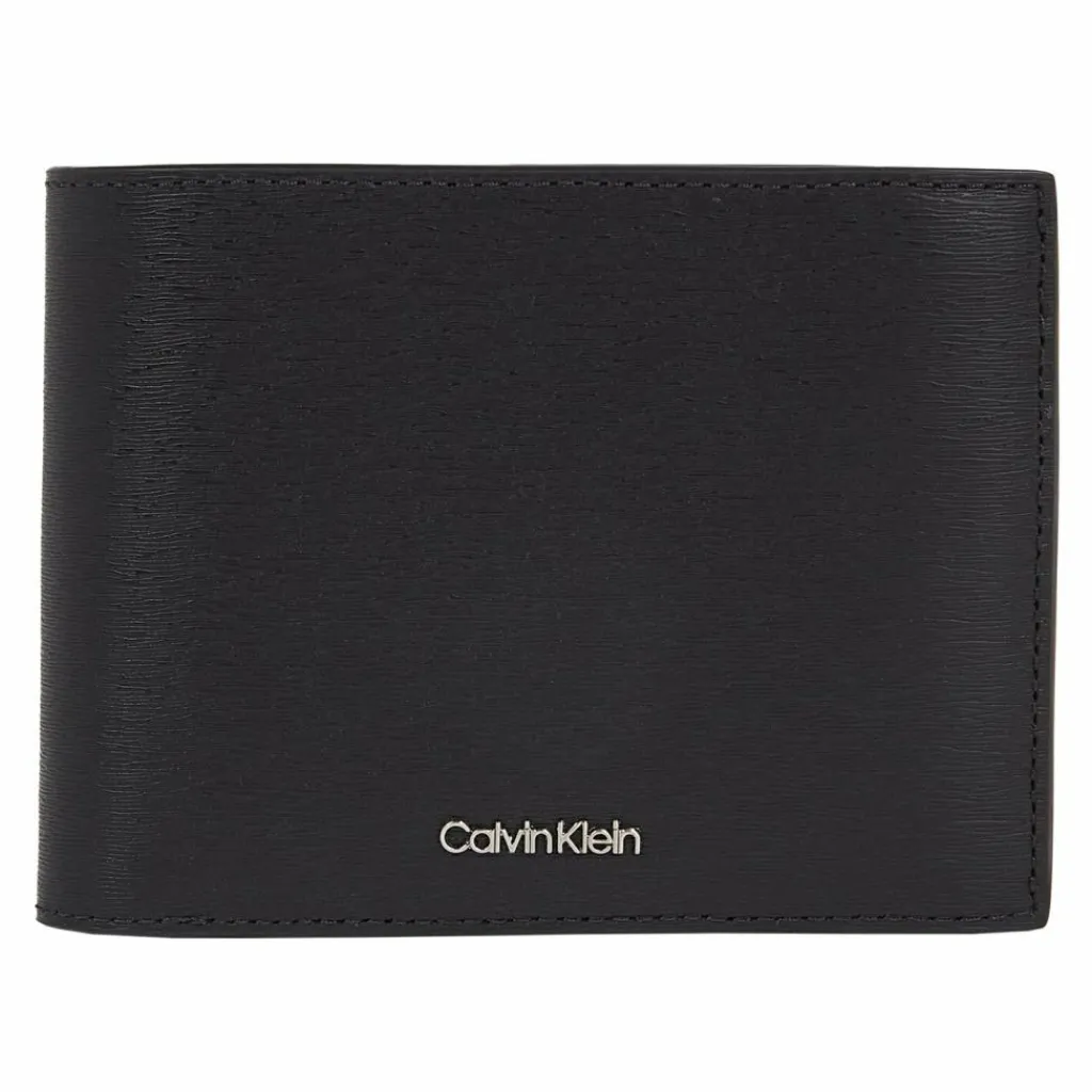 Calvin Klein Herrengeldbörsen Querformat<Epi Geldbörse Leder 12.5 cm black