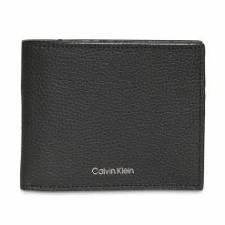Calvin Klein Herrengeldbörsen Querformat<Foil Geldbörse Leder 11.5 cm black