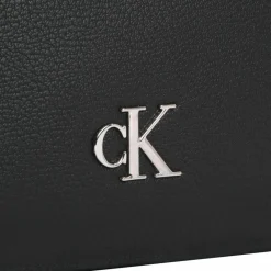 Outlet Calvin Klein Jeans Minimal Mini Bag Umhängetasche 18 cm black