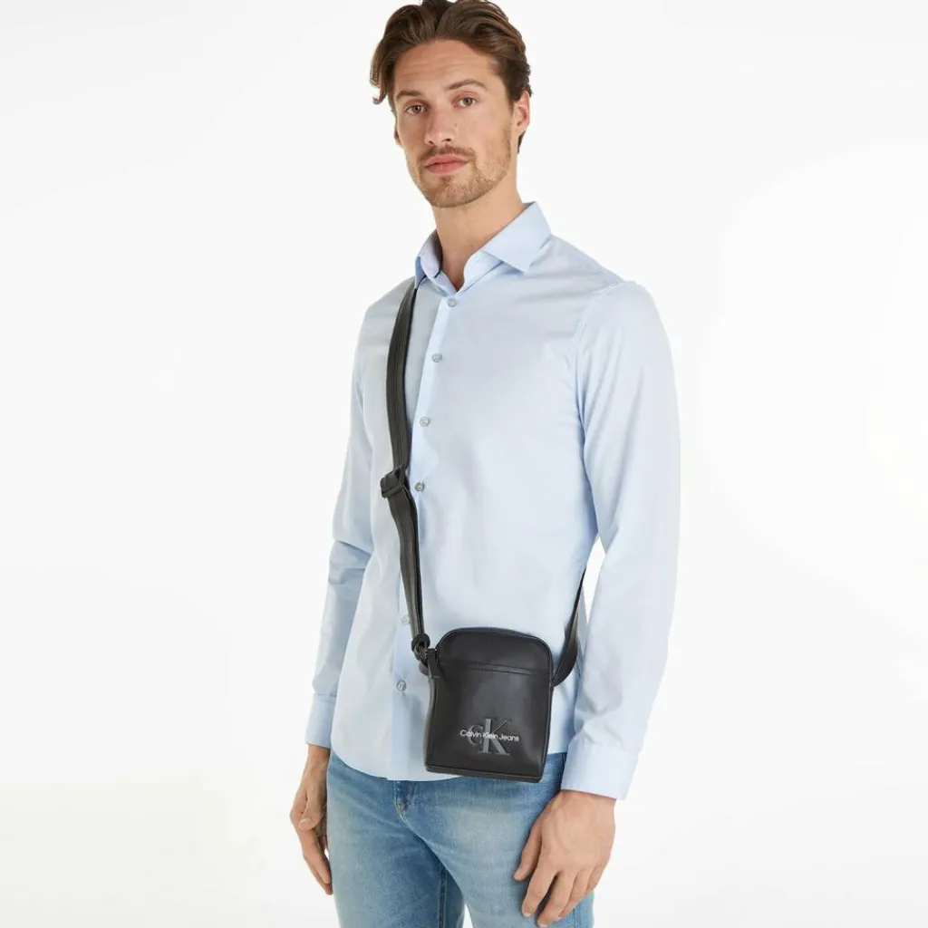 Calvin Klein Jeans Monogram Soft Mini Bag Umhängetasche 13.5 cm black