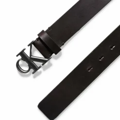 New Calvin Klein Jeans Round Mono Gürtel Leder bitter brown