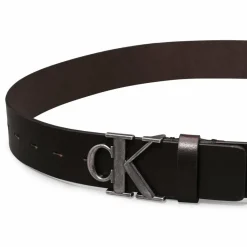 New Calvin Klein Jeans Round Mono Gürtel Leder bitter brown