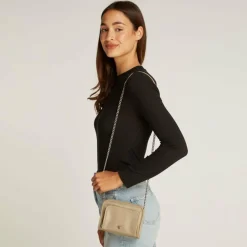 Outlet Calvin Klein Jeans Utility Schultertasche Leder 34 cm grey