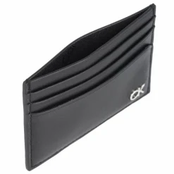 Calvin Klein Visitenkartenetuis<Metal CK Kreditkartenetui Leder 10 cm black