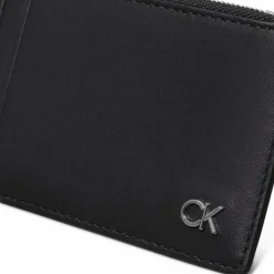 Calvin Klein Visitenkartenetuis<Metal CK Kreditkartenetui Leder 12.5 cm ck black