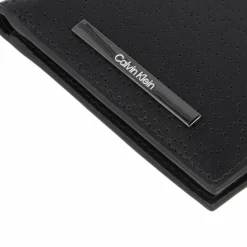 Calvin Klein Herrengeldbörsen Querformat<Modern Bar Geldbörse RFID Schutz Leder 11 cm ck black smooth