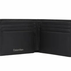 Calvin Klein Herrengeldbörsen Querformat<Modern Bar Geldbörse RFID Schutz Leder 11 cm ck black smooth
