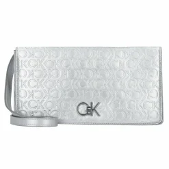 Calvin Klein RE-Lock Umhängetasche 28 cm silver emb-deb