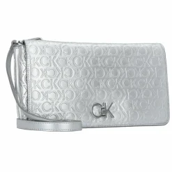 Calvin Klein RE-Lock Umhängetasche 28 cm silver emb-deb