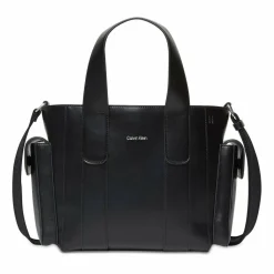 Calvin Klein Shopper|Schultertaschen<Webbing Shopper Tasche 34 cm black - shiny nickel