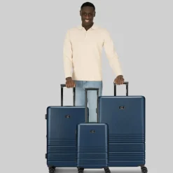 Outlet camel active Hanoi 4 Rollen Kofferset 3-teilig mit Dehnfalte dark blue