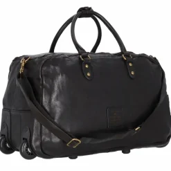 Clearance Campomaggi 2 Rollen Reisetasche Leder 57 cm nero