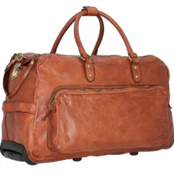 New Campomaggi 2 Rollen Reisetasche Leder 57 cm cognac