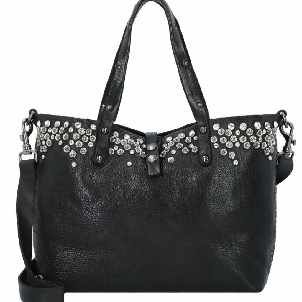 Clearance Campomaggi Bella di Notte Shopper Tasche Leder 36 cm nero