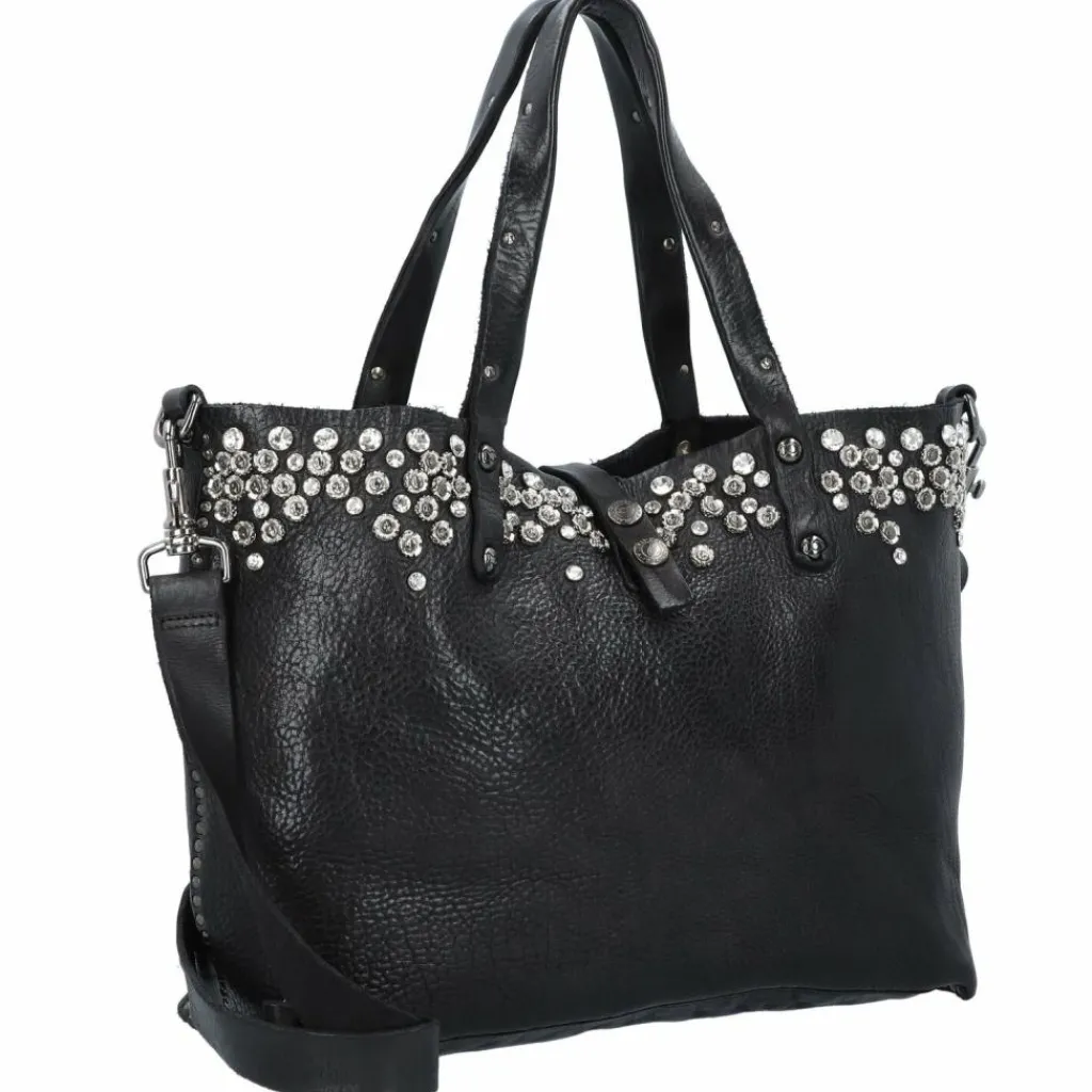 Clearance Campomaggi Bella di Notte Shopper Tasche Leder 36 cm nero