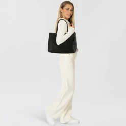 Sale Campomaggi Giuliana Schultertasche Leder 36 cm nero