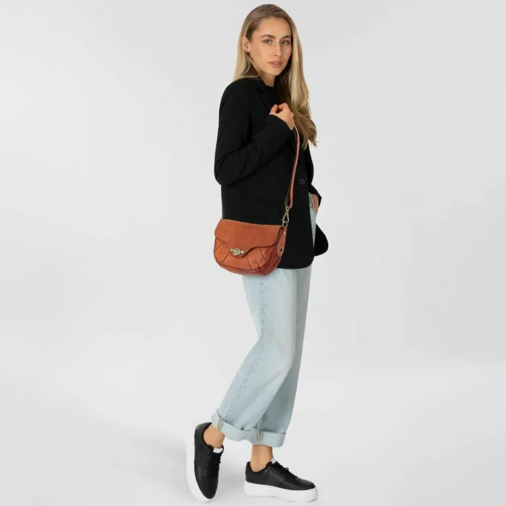 Campomaggi Schultertaschen<Mimma Schultertasche Leder 28 cm cognac