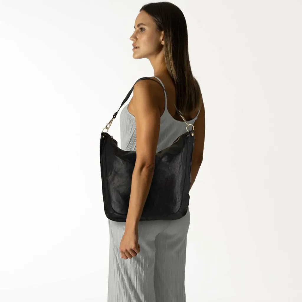 Campomaggi Mogano Schultertasche Leder 44 cm