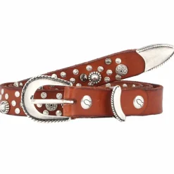 Hot Campomaggi Nietengürtel Leder cognac