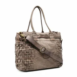 Campomaggi Shopper|Schultertaschen<Penelope Shopper Tasche Leder 34 cm cemento