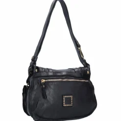 Campomaggi Schultertaschen|Henkeltaschen<Schultertasche Leder 24 cm nero