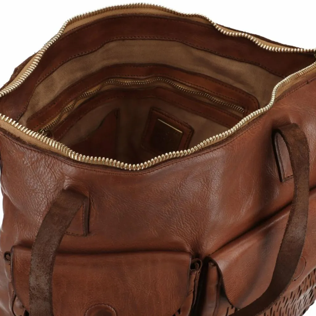 Sale Campomaggi Schultertasche Leder 33 cm cognac