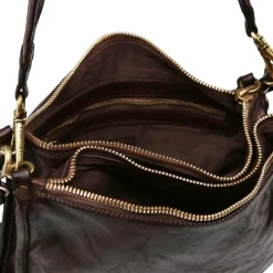 New Campomaggi Schultertasche Leder 29 cm moro