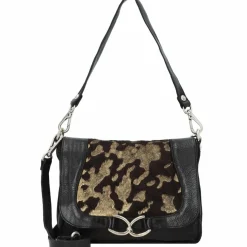 Online Campomaggi Schultertasche Leder 26 cm cioccolato+oro+t-nero