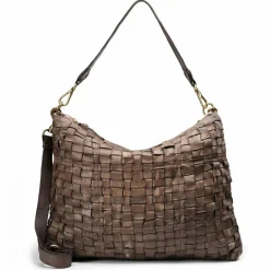 Campomaggi Schultertasche Leder 42 cm cemento