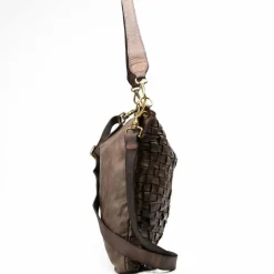 Campomaggi Schultertasche Leder 42 cm cemento