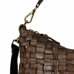 Campomaggi Schultertasche Leder 42 cm cemento