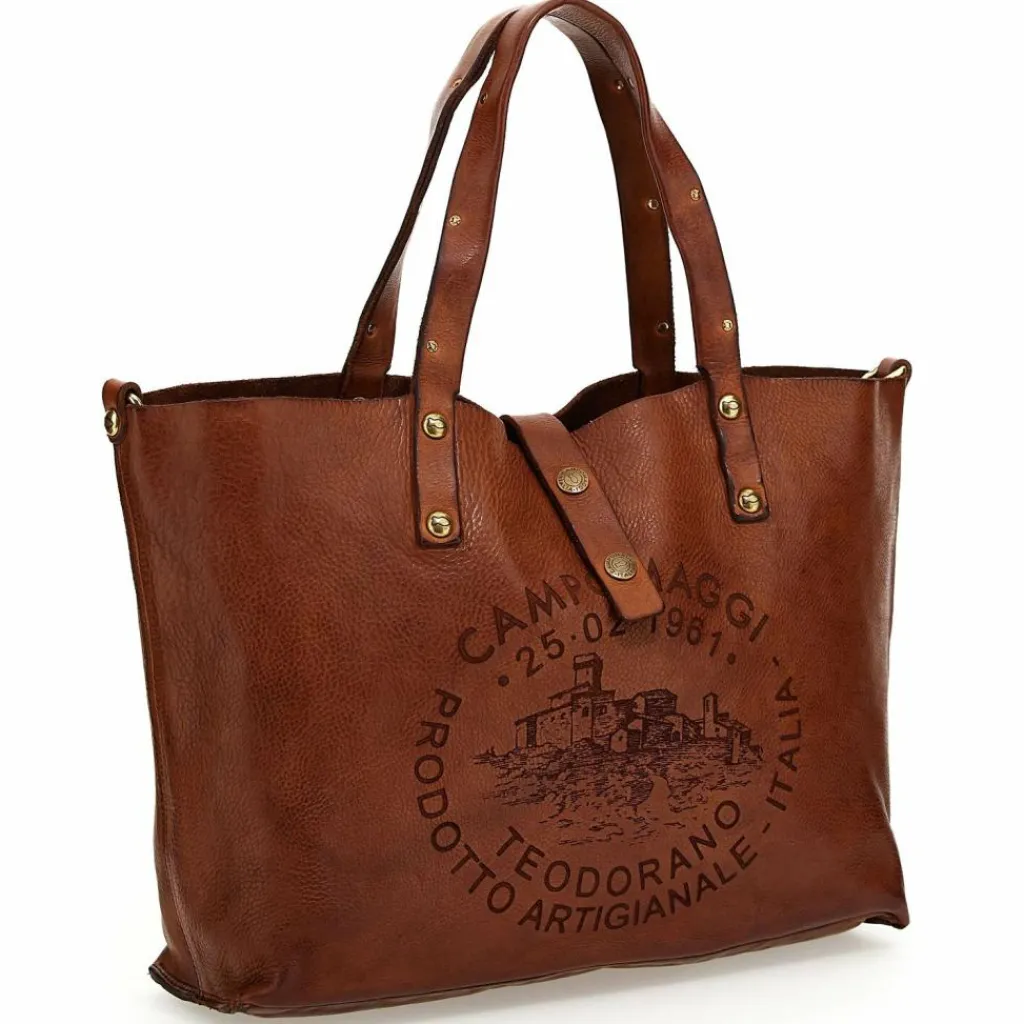 Campomaggi Shopper|Schultertaschen<Shopper Tasche Leder 43 cm cognac