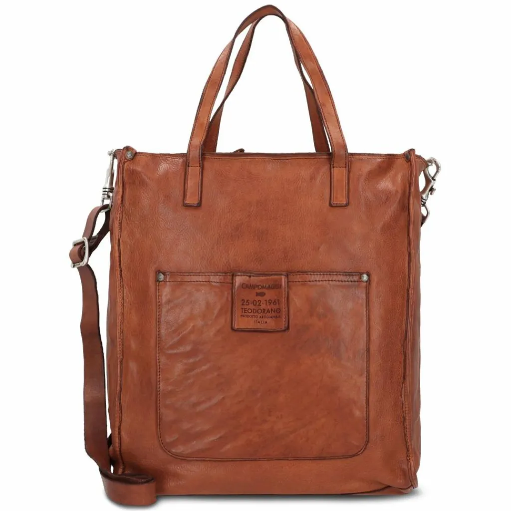 Campomaggi Shopper|Schultertaschen<Shopper Tasche Leder 36 cm cognac
