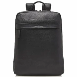 Castelijn & Beerens Lederrucksäcke|Business-Rucksäcke<Bravo Rucksack RFID Leder 41 cm Laptopfach black