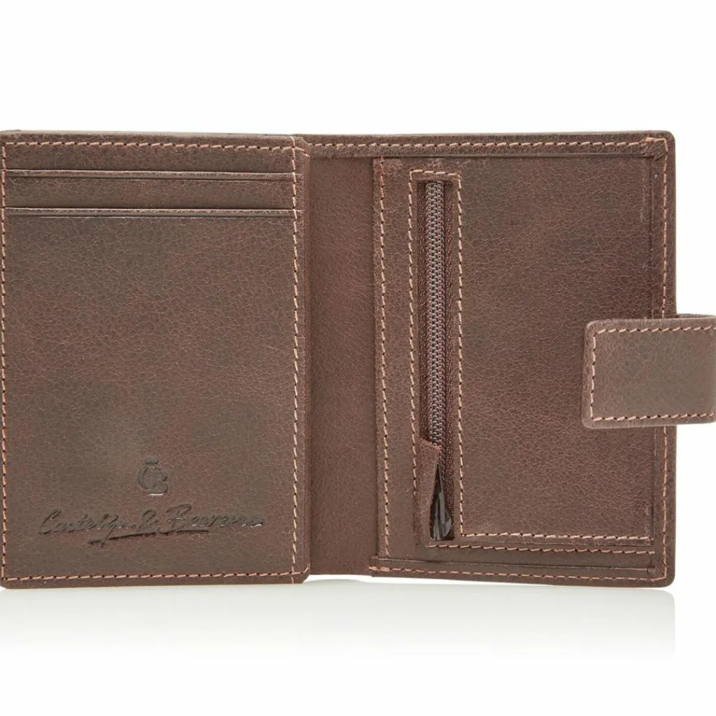 Clearance Castelijn & Beerens Canyon Geldbörse RFID Leder 8 cm mocca