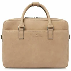 Hot Castelijn & Beerens Carisma Aktentasche Leder 40 cm Laptopfach beige