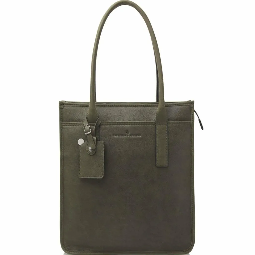 Castelijn & Beerens Carisma Schultertasche RFID Leder 34 cm Laptopfach grün
