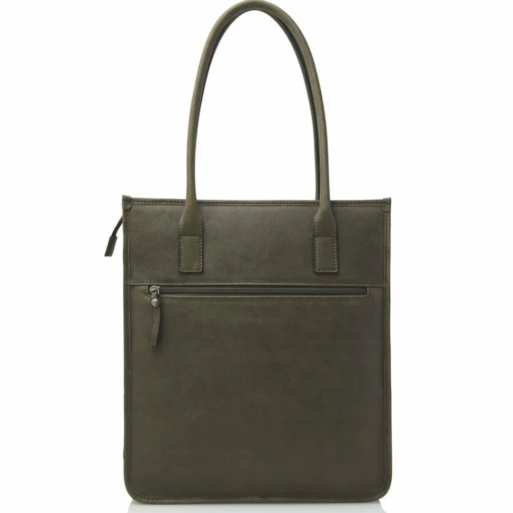 Castelijn & Beerens Carisma Schultertasche RFID Leder 34 cm Laptopfach grün