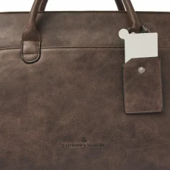 Clearance Castelijn & Beerens Carisma Shopper Tasche RFID Schutz Leder 41 cm Laptopfach mocca