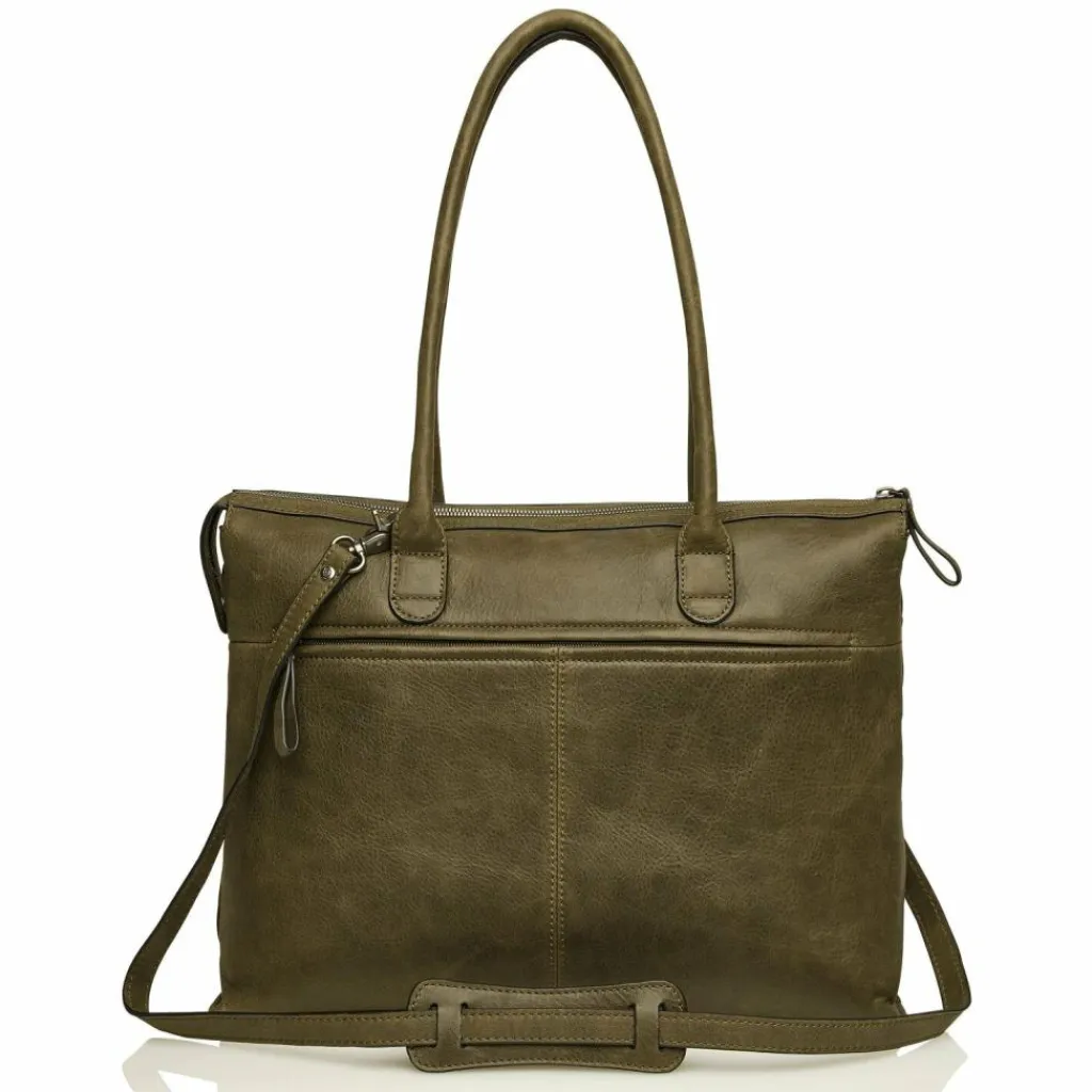Castelijn & Beerens Schultertaschen<Carisma Schultertasche RFID Leder 40 cm Laptopfach green