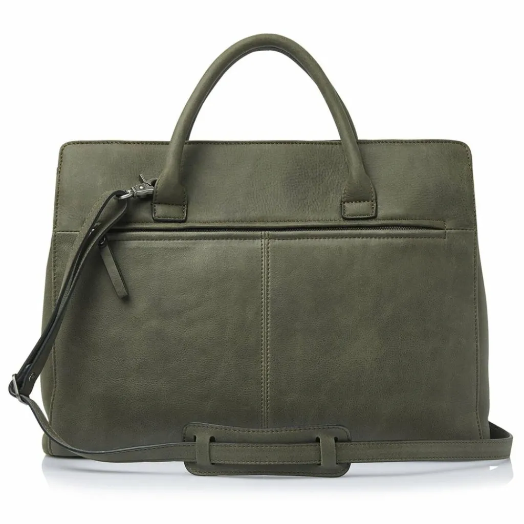 Castelijn & Beerens Shopper|Henkeltaschen<Carisma Shopper Tasche RFID Schutz Leder 41 cm Laptopfach green